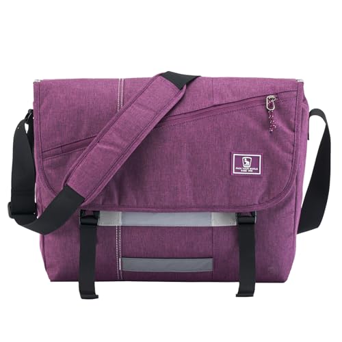 OIWAS Messenger Bag for Women, 15.6 Inch Laptop Satchel Bags for Women Crossbody Shoulder Bag Large Briefcase Computer Bag Work Travel Purple