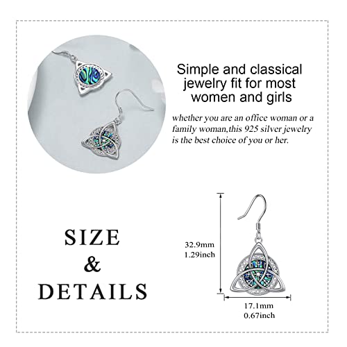 Celtic Knot Earrings Viking Jewelry for Women 925 Sterling Silver Amulet Protection Good Luck Viking Triskele Jewelry3