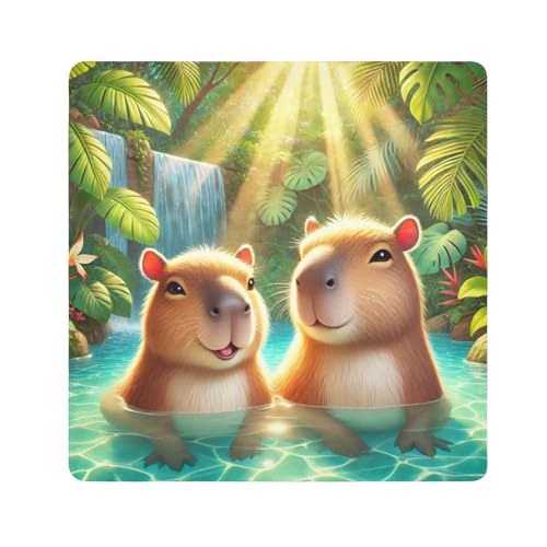 Joko Ivery Capybara Waterfall Tropical Plants Protective Wrap 13.8