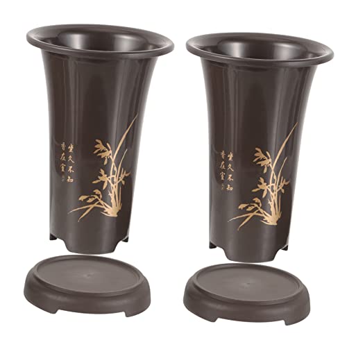 Hemobllo 2 Juegos Maceta De para Orquídeas Macetas Hogar Jardinería De Flores Soporte para Plantar Orquídeas
