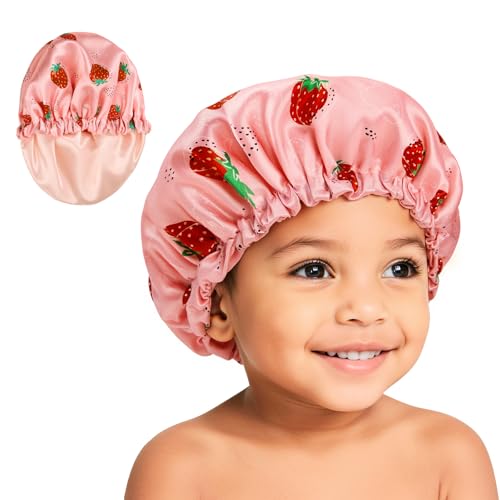 Zando Baby Satin Bonnet for Sleeping Soft and Skin-Friendly Adjustable Double Layer Reversible for Infant Toddler Hat