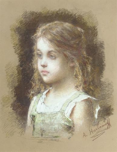 Lienzo Ragazza in tunica verde Alexei Alexeivich Harlamoff para solucionar paredes vacías 60x90