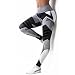 GBSELL Women Geometry Print Sports Gym Yoga Workout Athletic Leggings Pants (Gray, M)