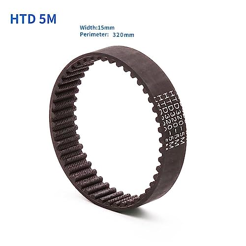 2 Pz/confezione htd 5m，Cinghia htd 5M 320 12mm ，