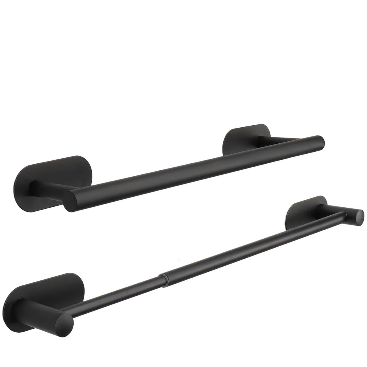 Towel Rail Towel Bar Adjustable 40cm To 60cm Bathroom Rack Stainless Steel Bath(Black)