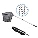 Made Simple Aluminum Fishing Landing Net, Collapsible Fold-able 2 Section Telescopic Handle, Premium Nylon Material Net, Strong Light Durable Perfect Catch Release, 63" Unfolded