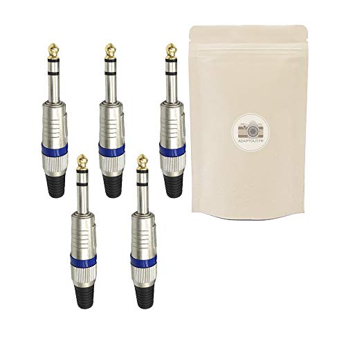 Adaptout 5 Pezzi Presa Jack Femmina 6,35mm Stereo Da Saldare – Connettore Metallico Di Qualità, Garanzia 2 Anni