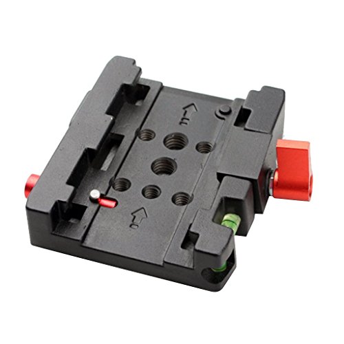 Image of SHOPEE Universal Quick Release Camera Adapter Mount System with Slide Plate with 1 /4 inch and 3 /8 inch Screws for Benro, Manfrotto & Other Professional Tripods (Quick Release Plate)