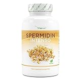 Spermidin Intenso - 180 cápsulas - Alta dosis de extracto de germen de trigo con 1,2 mg de espermidina por dosis diaria - Optimizado con extracto de pimienta negra - Vegano