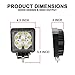 TMH Pack of 10 27w Square Off Road LED Flood Work Lights Driving Lamps Road Fog Lights SUV ATV Trailer Truck UTV