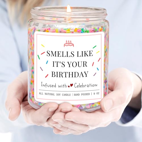 Image of Homsolver Happy Birthday Gifts for Women, 16th 18th 20th 21st 30th 40th 50th Milestone Birthday Candle Gift for Her Teacher - Cute Sister Best Friend Unique Gift from Bestie Coworker