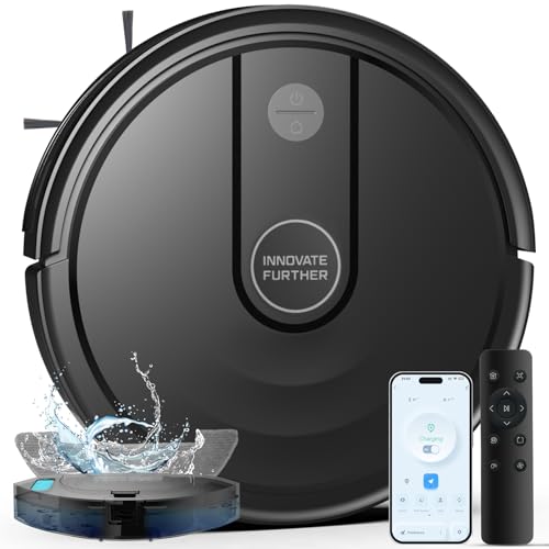 Image of AZQQ Robot Vacuum and Mop, 3-in-1 Robot Vacuum Cleaner, 4000Pa Powerful Suction with Multi-Surface Cleaning, 2.87" Super Slim, Wi-Fi/App/Alexa, Perfect for Pet Hair, Hard Floors and Pile Carpets