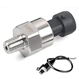 OTUAYAUTO 100 Psi Pressure Transducer Sender Sensor - 1/8' -27 NPT 27 NPT Thread Stainless for Oil Fuel Air Water Pressure with Harness