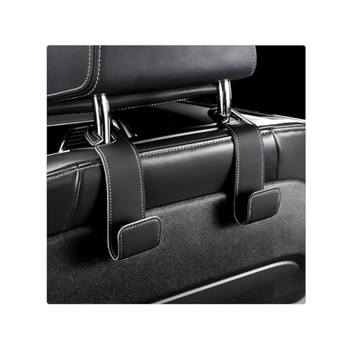 FSTURIOS 2 PCS Car Seat Headrest Hooks, Microfiber Leather Hanger