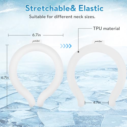 Image of 2PCS Neck CoolingTube, Reusable Ice Coolers Wearable Body CoolingProducts, Neck Coolers for HotWeather (White*2)