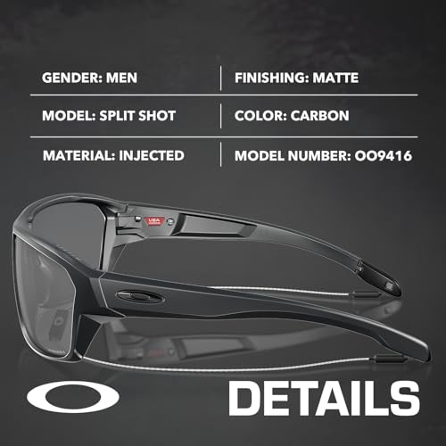 Image of Oakley SPLIT SHOT OO9416 Rectangle Shape Sunglasses w /Official Eyewear Kit | Men's Sunglasses