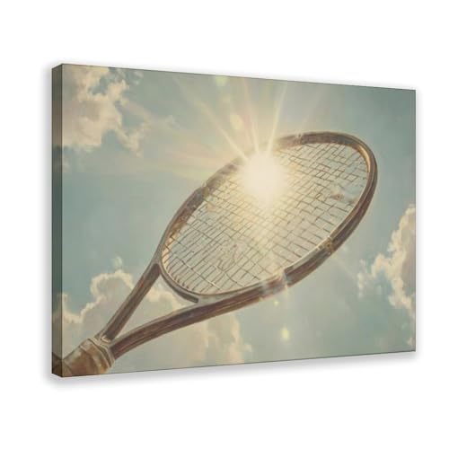 Poster rétro tennis sur toile pour embellir un mur de chambre vide