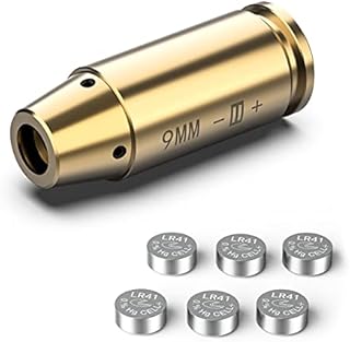Feyachi Bore Sight 9mm Red Laser Zeroing Boresighter with 3 Sets of Batteries