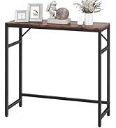 Livofloral Narrow Console Table, 75 x 24 x 75 cm, Entrance Table with 2