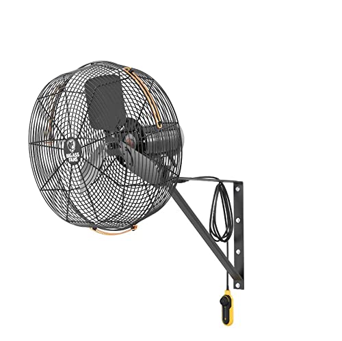 Image of Big Ass Fans AirEye 20 inch Wall Mount Fan - 120V Industrial Wall Fan, Variable Speed EC Motor, IPX5 Rated, Commercial & Outdoor Cooling, Midnight Black