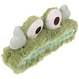 LIOOBO カエル目ヘッドバンド 洗顔用フェイスウォッシュヘアバンド ふわふわスパヘアバンド レディース ユニセックス 軽量コンパクト 伸縮