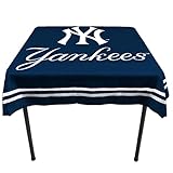 WinCraft Mantel con logotipo de Yankees, Cubre Mesa Cuadrada