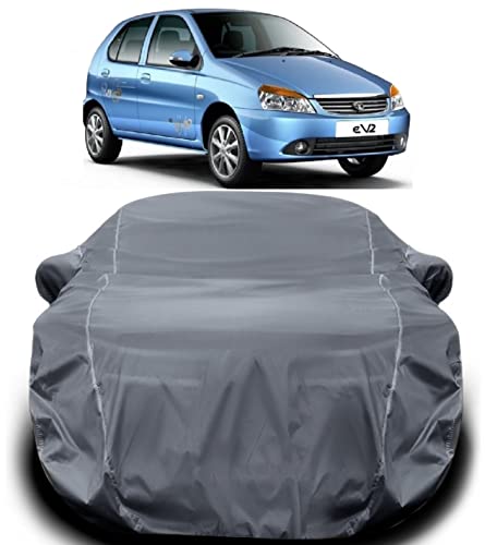 Image of Tata Indica Ev2 Car Cover - Waterproof with Triple Stitched Fully Elastic Ultra Surface Body Protection (Grey Look)
