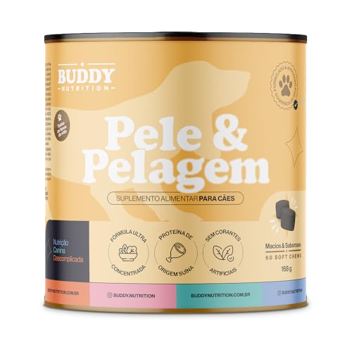 Pele & Pelagem - 60 Soft Chews - Lata - Buddy Nutrition