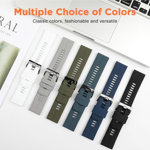 Image of XMUXI Compatible with Garmin Fenix 7X Pro Watch Band,Silicone Sport Strap 26mm for Fenix 8 51mm /Fenix 7X,6X,6X Pro,5X,5X Plus,3 HR,Tactix,Enduro,Instinct 2X,Quatix 3(No Watch)