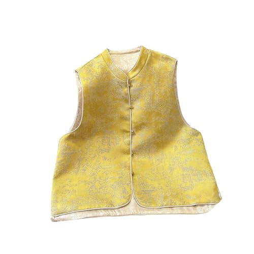 Gilet été hanfu tang jaune pour vos soirées d'été