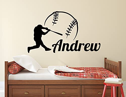 Vinilo decorativo personalizado para pared de béisbol miniatura 2