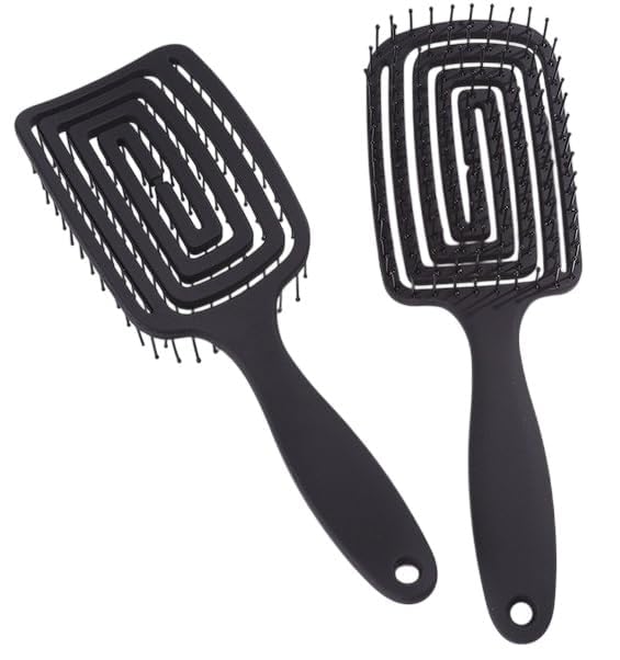 Silicone Detangling Hair Brush Octopus Comb Scalp Massager Pain Free Knot Remover Flexible Anti Breakage Hair Brush for Curly Thick Natural Hair Gentle Styling Tool (Multicolor) (Pack of-1)-image-12