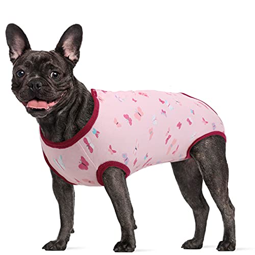 IDOMIK Recovery Suit for Dogs Cats After Surgery, Pet Recovery Shirt Protector Suit for Abdominal Wound, Professional Onesie E-Collar Alternative for Female Male After Spay, Anti Licking