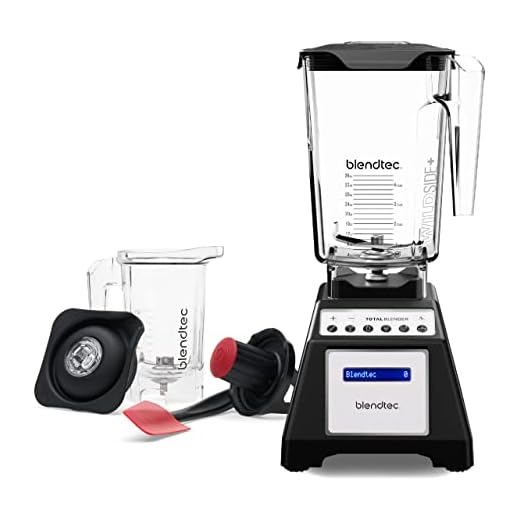 Blendtec Total Classic Original Blender, 90 oz WildSide+ Jar, 24 oz Twister Jar, and Spectacula Spatula - Black