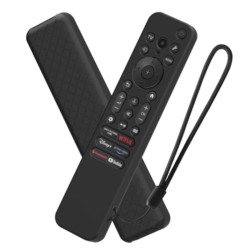 Image of Silicone Cover Case Compatible with Sony Bravia Smart Tv 2023 2024 2025 Voice Remote RMF-TX910U (Black) [Remote NOT Included]