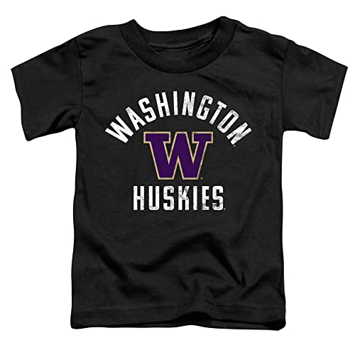 University of Washington Official Huskies Logo Unisex Toddler T Shirt,Black, 2