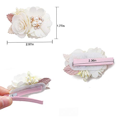 Flower Hair Clips Set-Cherrboll 3Pcs Floral Hair Bow Accessories For Baby Girl Toddles Teen Gifts #TOP6