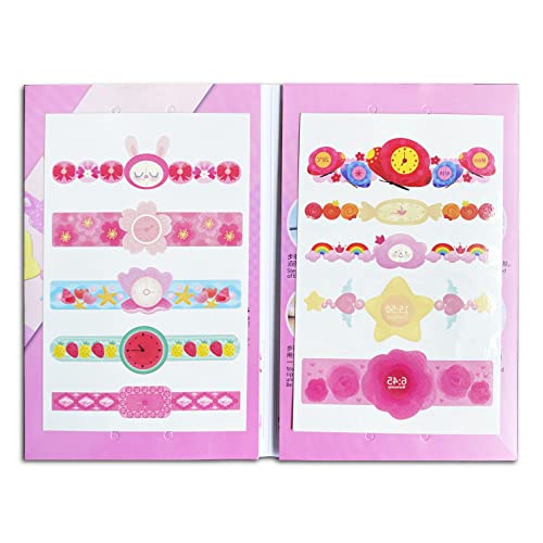 2 Feuilles de 10 Autocollants pour Tatouage Temporaire d'Une Montre de Dessin Animé pour Enfants, Autocollants Imperméables pour Tatouage d'Enfants (Montre de Princesse) Cover