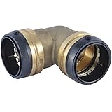 SharkBite 2 Inch 90 Degree Elbow, Push to Connect Brass Plumbing Fitting, Copper, PEX Pipe, Copper, CPVC, PE-RT, HDPE, UXL0254