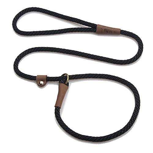 Mendota Pet Slip Leash - Dog Lead and Collar Combo - Made in The USA - Black, 3/8 in x 4 ft - for Small/Medium Breeds by Mendota Products - Used condition - US$12.87