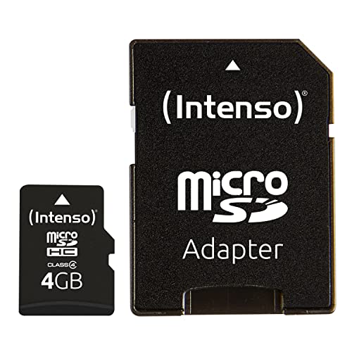 Intenso microSDHC 4GB Class 4 Speicherkarte inkl. SD-Adapter, schwarz