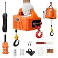 3-in-1 Electric Hoist Winch 1500W Powerful Portable 120V Winch with 1100Lbs Loading Capacity, 16 ft/min Lift Speed, 25ft Lifting Height – Perfect for Garages, Warehouses, and Factories
