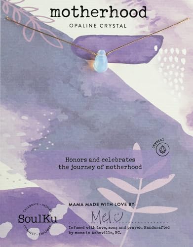 SoulKu Crystal Necklace, Handmade Healing Crystal Jewelry, Inspirational Jewelry For Women, 9x9 mm Cut Glass Crystal, Lobster Clasp and Extender with 16