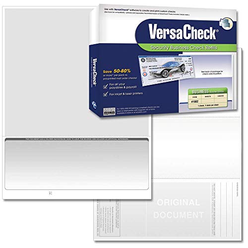 Evite fraudes con cheques VersaCheck formulario #1002 Voucher gris de alta seguridad empresarial