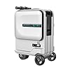 Smart Riding Electric Luggage Passenger Boarding Trolley Luggage Electric Password Boarding Travel Luggage Silver