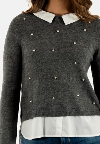 Upim, Tricot Con Inserto Camicia Donna, Unisex, Grigio, Taglia: S - 3