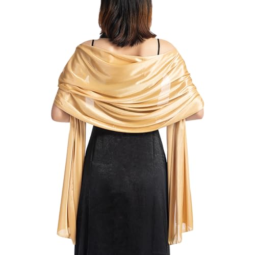 Satin Scarf Shawl Silky Shawl Wrap Long Wedding Dress Shawl Lightweight Wrap Scarf Evening Gown Cover Up