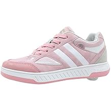 Beppi Roller Sneakers for Girls & Boys Skate Shoes with Wheels Pink/White, Size 13