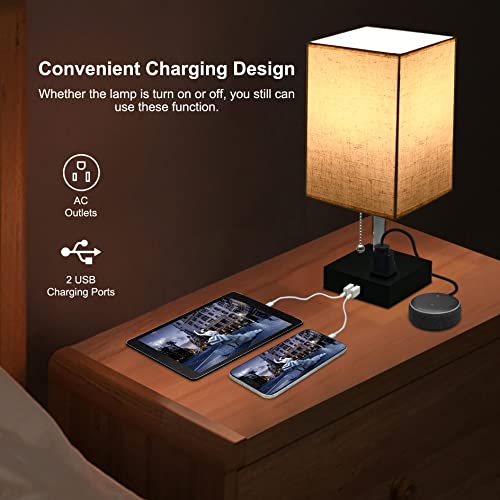 Comzler Usb Bedside Table Lamp, Comzler Bedroom Lamp With 3 Color Temperatures thumb #2