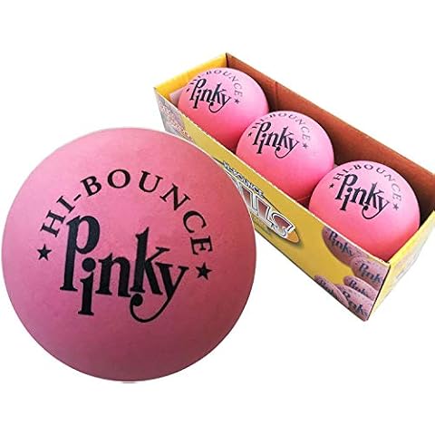 MAXFLO Premium Rubber Ball 3 Balls Pack Pinky Bouncy Ball Colorful Gift Box Combo Party Gift Supplies Solid Rubber High Bounce Pink for Kids Cover